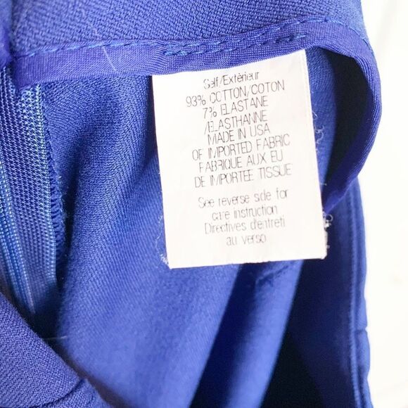 Theory Belisa Basis Ankle Length Twill Pant Modern Minimal Royal Blue Women’s 0 - Picture 8 of 13